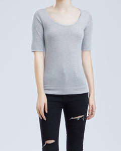 "Pessy" Women Anti Bacterial Cashmere Blend Knitted Tee