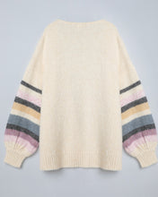 將圖片載入圖庫檢視器 &quot;Harmony&quot; Wool Blend Open Striped Cardigan
